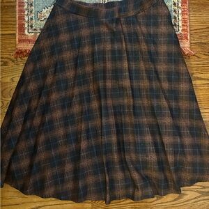 Vintage 70s/80s midi Plaid A-Line Skirt women’s large 20